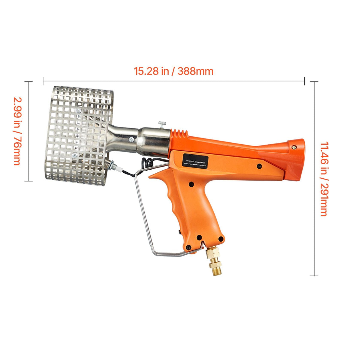 Propane Heat Gun, Up to 187660 BTU Hot Air Gun with Adjustable Regulator, 26 FT Hose, and Hard Carrying Case, Ideal for Boat Plastic Film Shrink Wrapping, Pallet Packaging, Crafting