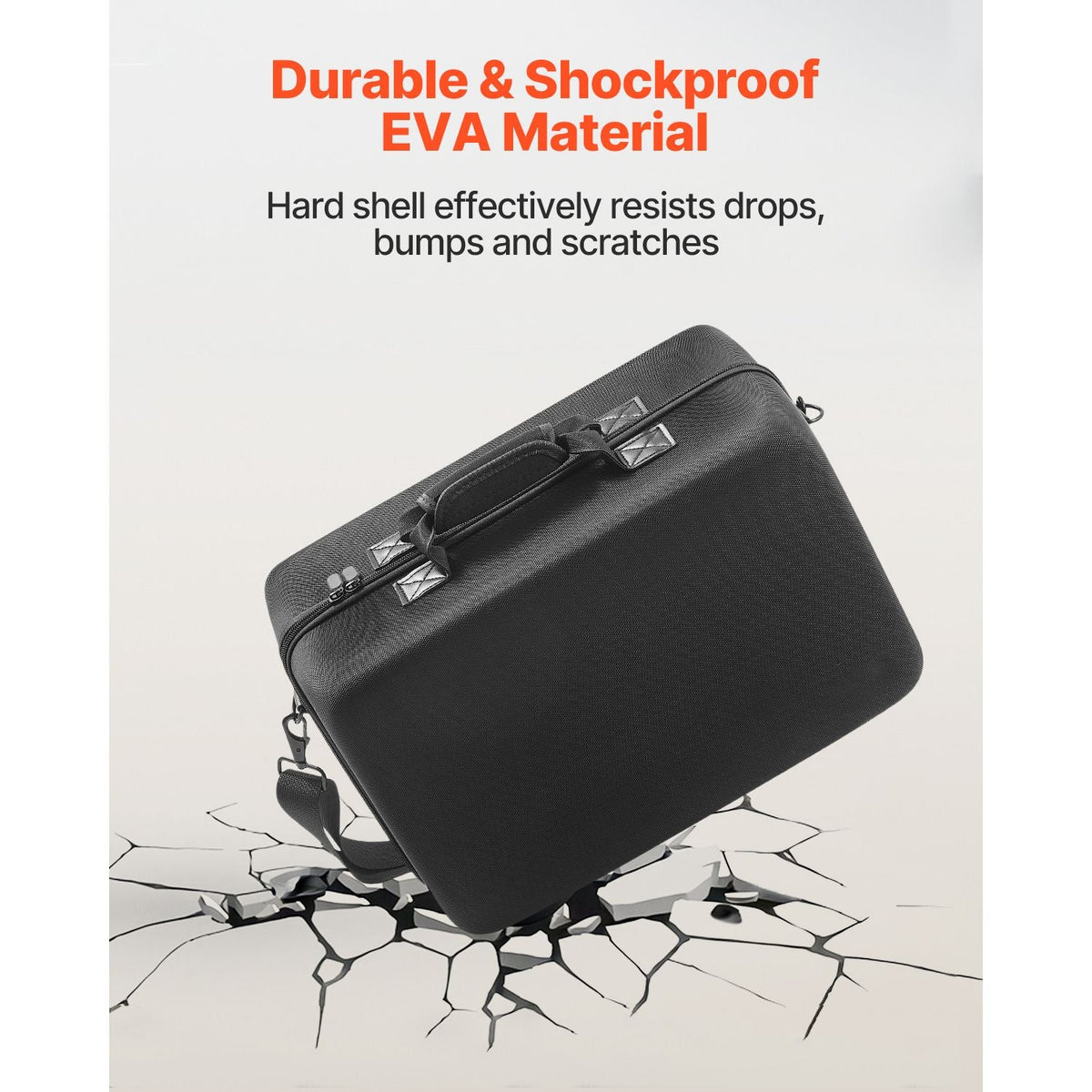 PS5 Carrying Case, Travel Bag for Playstation 5 Slim Shockproof EVA, Soft Interior Lining & Padded Dividers for Extra Protection, Spacious Design with Carry Handle for Storage, Home & Party