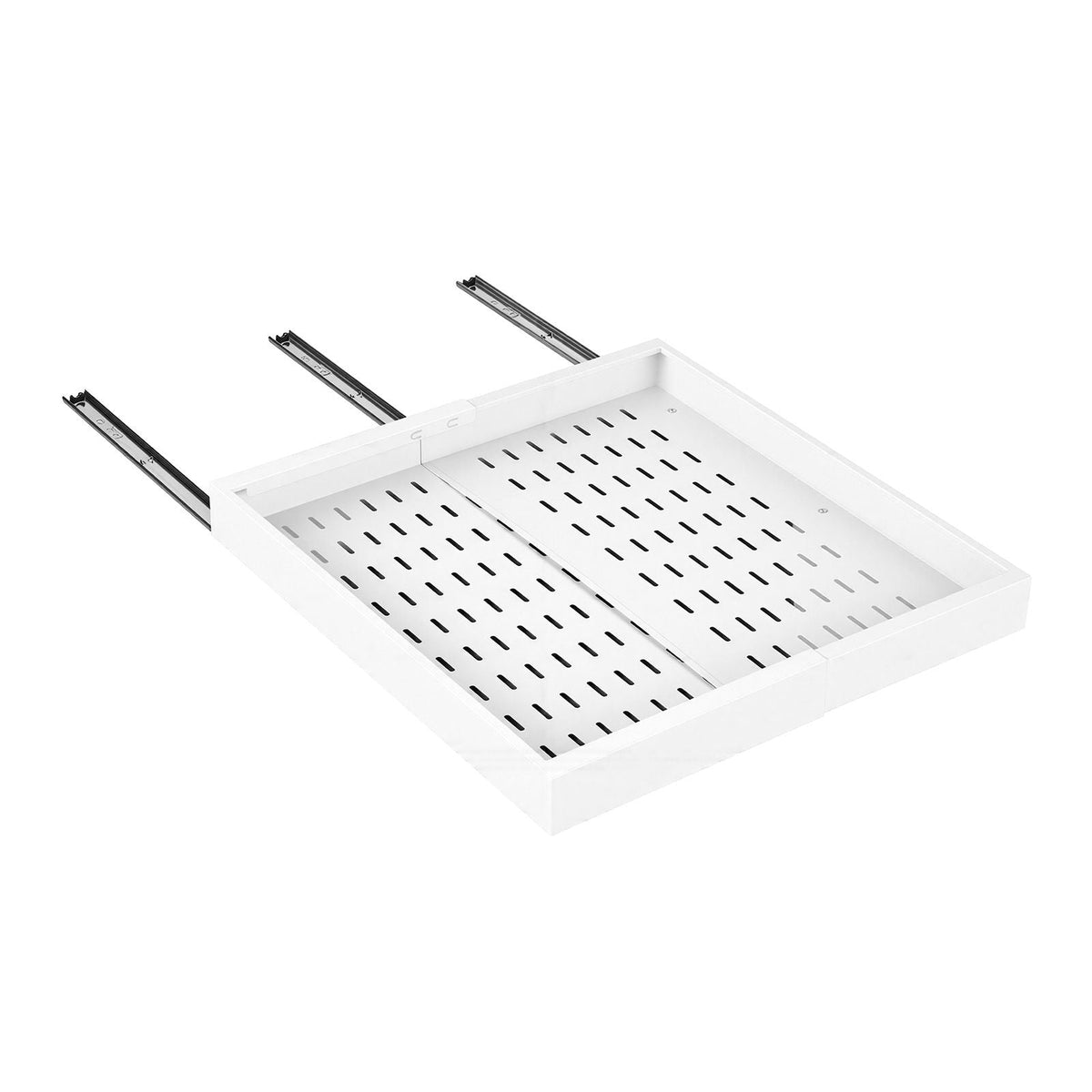 Pull Out Cabinet Organizer, 4 Pack Expandable Width (12.2"-18.9"), 20.47" Deep Pull Out Drawers for Cabinets, Sliding Drawer for Kitchen Pantry Cabinet Organizer with Nano Adhesive Strips, White