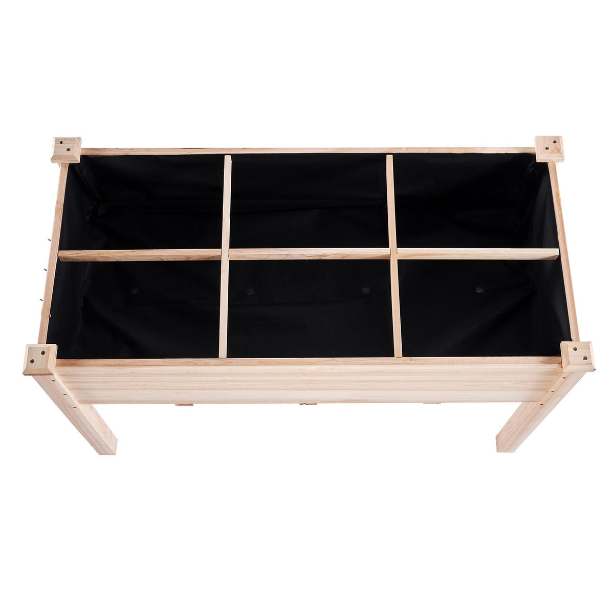 Raised Garden Bed, 3.9 x 1.9 x 2.5 ft Wooden Planter Box, Elevated Outdoor Planting Boxes with Legs, for Growing Flowers/Vegetables/Herbs in Backyard/Garden/Patio/Balcony, Burlywood