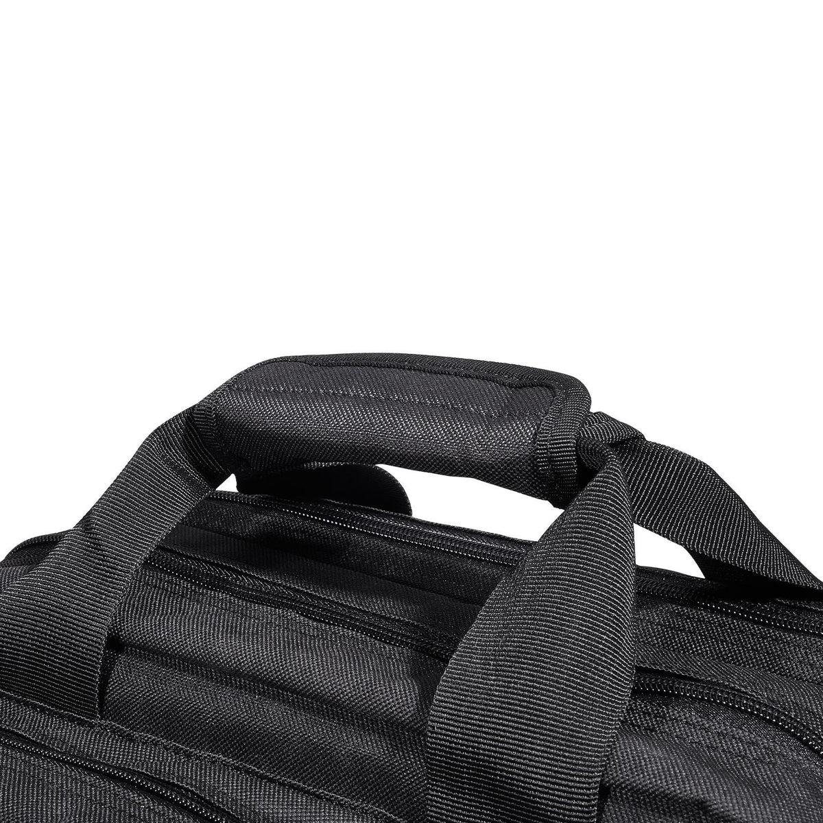 Range Bag for 2 Pistols, Tactical Gun Bag with 2 Built-in Removable Pistol Bags & 6 Detachable Magazines, Gun Range Bag for Outdoor Hunting Shooting, Lockable Carrying Handgun Bag Case, Black