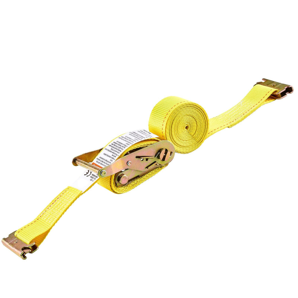 Ratchet Straps, 2 in x 15 ft, 30 Pack E-Track Tie Down Straps, 4400 lbs Break Strength & 1460 lbs Rated Load, Tie Down Ratcheting for Moving, Trailers, Motorcycles, Kayaks, Car Roof, Yellow