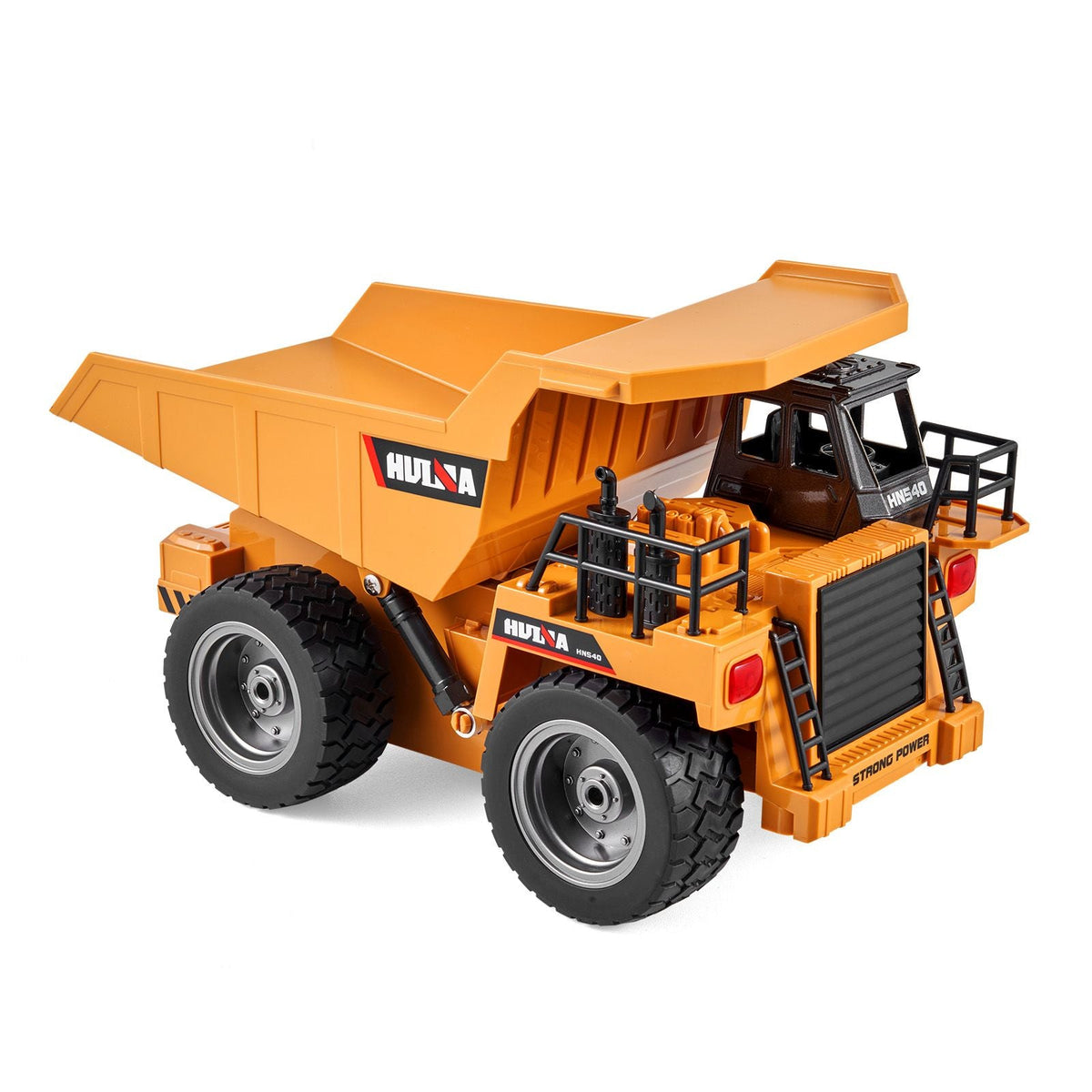 RC Dump Truck Toy, 9-Channel 1:18 Scale, Remote Control Dump Truck RC Construction Vehicle Truck Toy with Metal Cabin & Light, 2 Rechargeable Batteries for Toddlers Kids Boys and Girls Age 8+