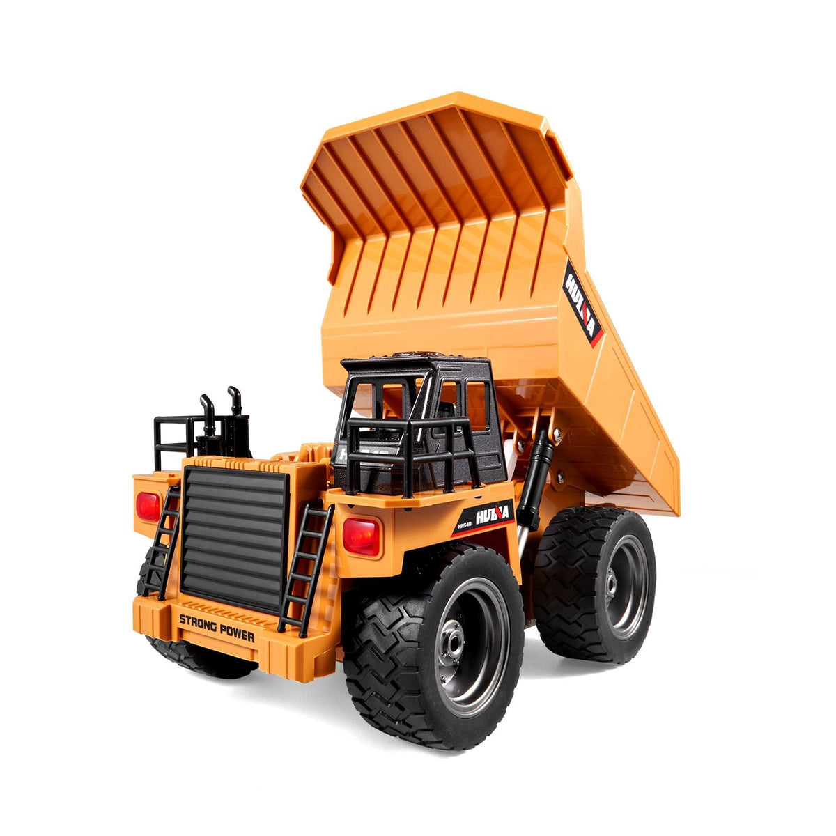 RC Dump Truck Toy, 9-Channel 1:18 Scale, Remote Control Dump Truck RC Construction Vehicle Truck Toy with Metal Cabin & Light, 2 Rechargeable Batteries for Toddlers Kids Boys and Girls Age 8+
