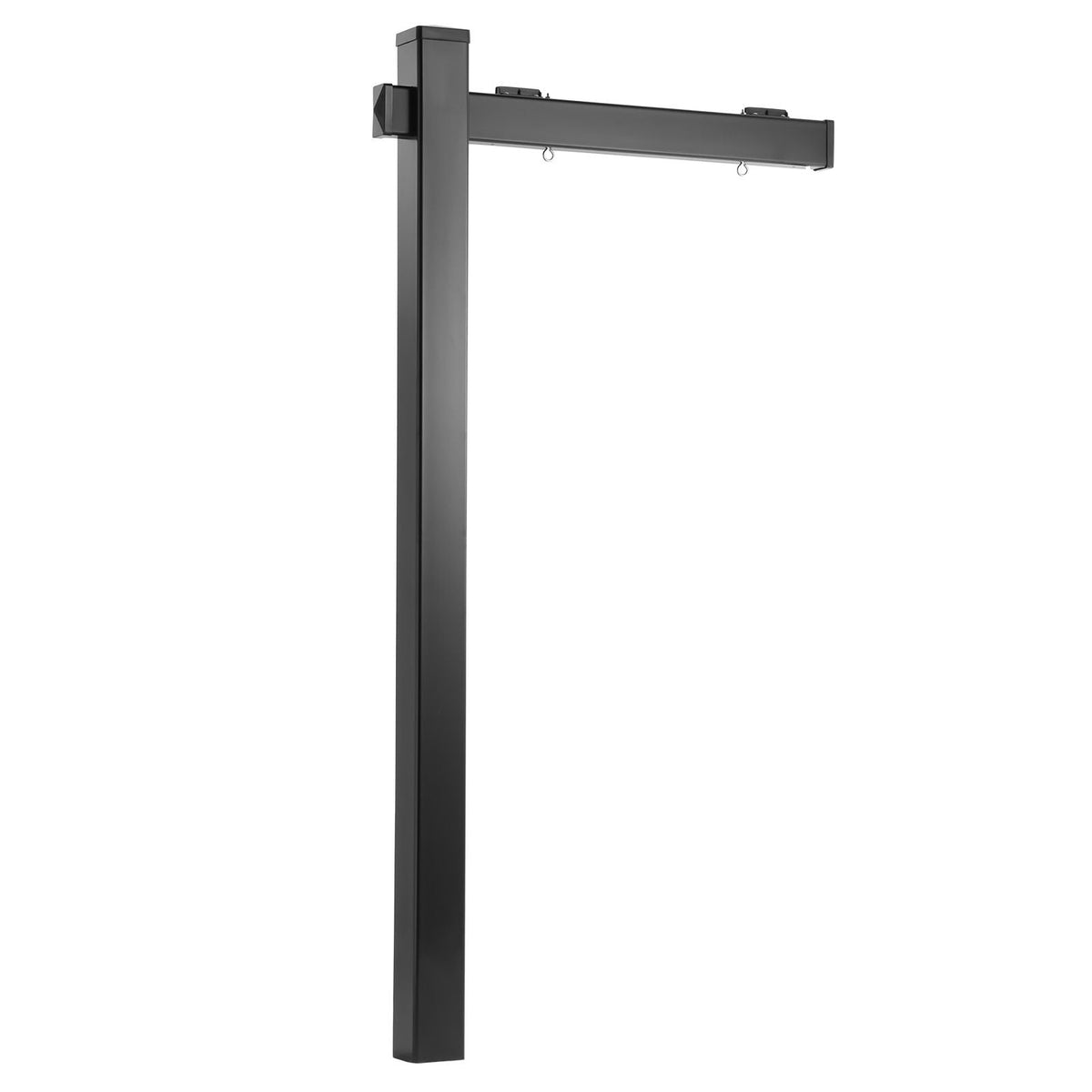 Real Estate Sign Post, 6 ft Tall, PVC Realtor Yard Sign Holder with 36 in Arm Holds up to 24 in, Easy to Install, Wind-Resistant, for Open House and Home, Yard, Road, Outdoor, Black (No Signs)