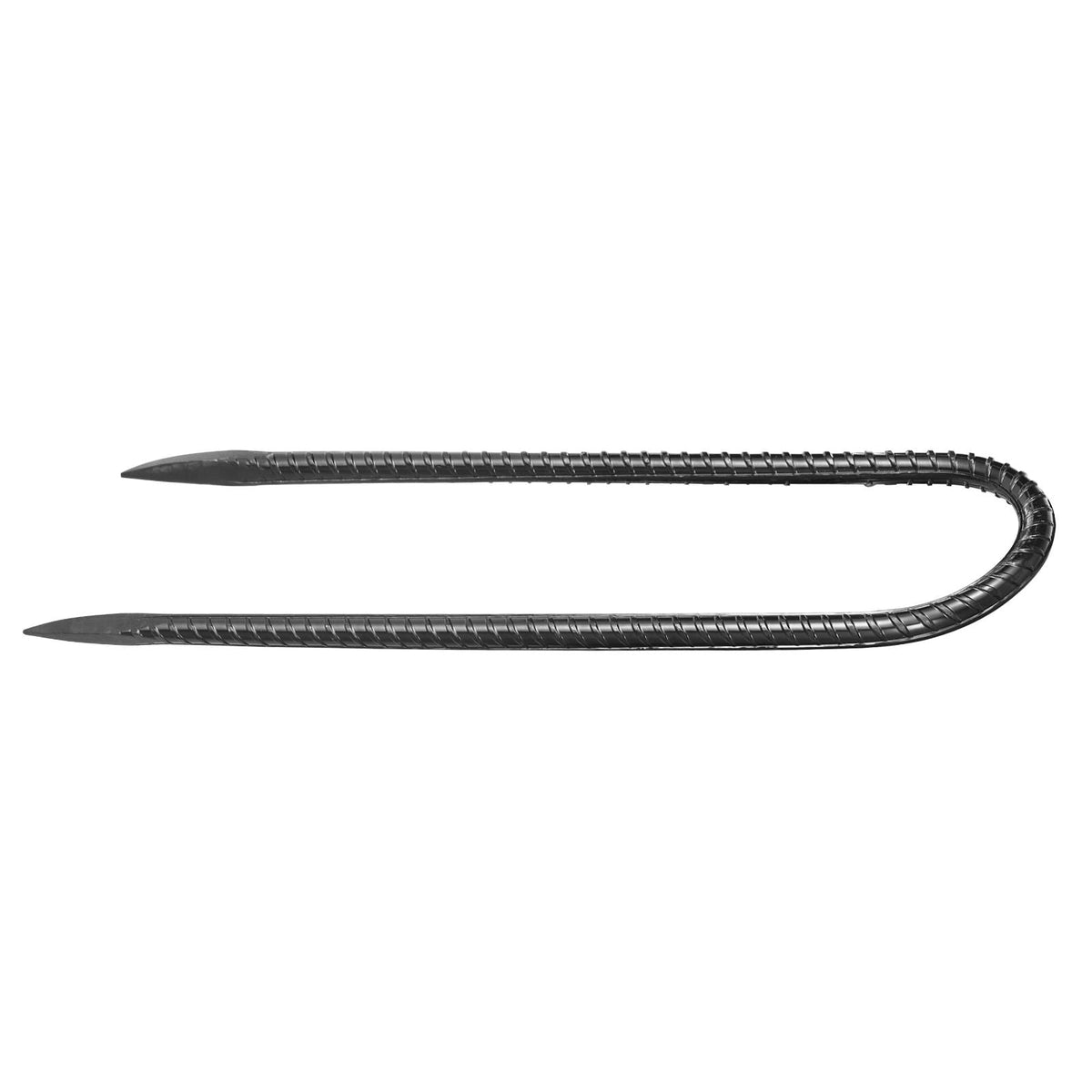 Rebar Stakes, 10-Inch, Heavy-Duty 0.32 in Diameter U Shape, Galvanized Steel Ground Anchors with Chisel Point End & Rust-Resistant Coating, for Gardening Support, Fence, Camping Tents (12-Pack)