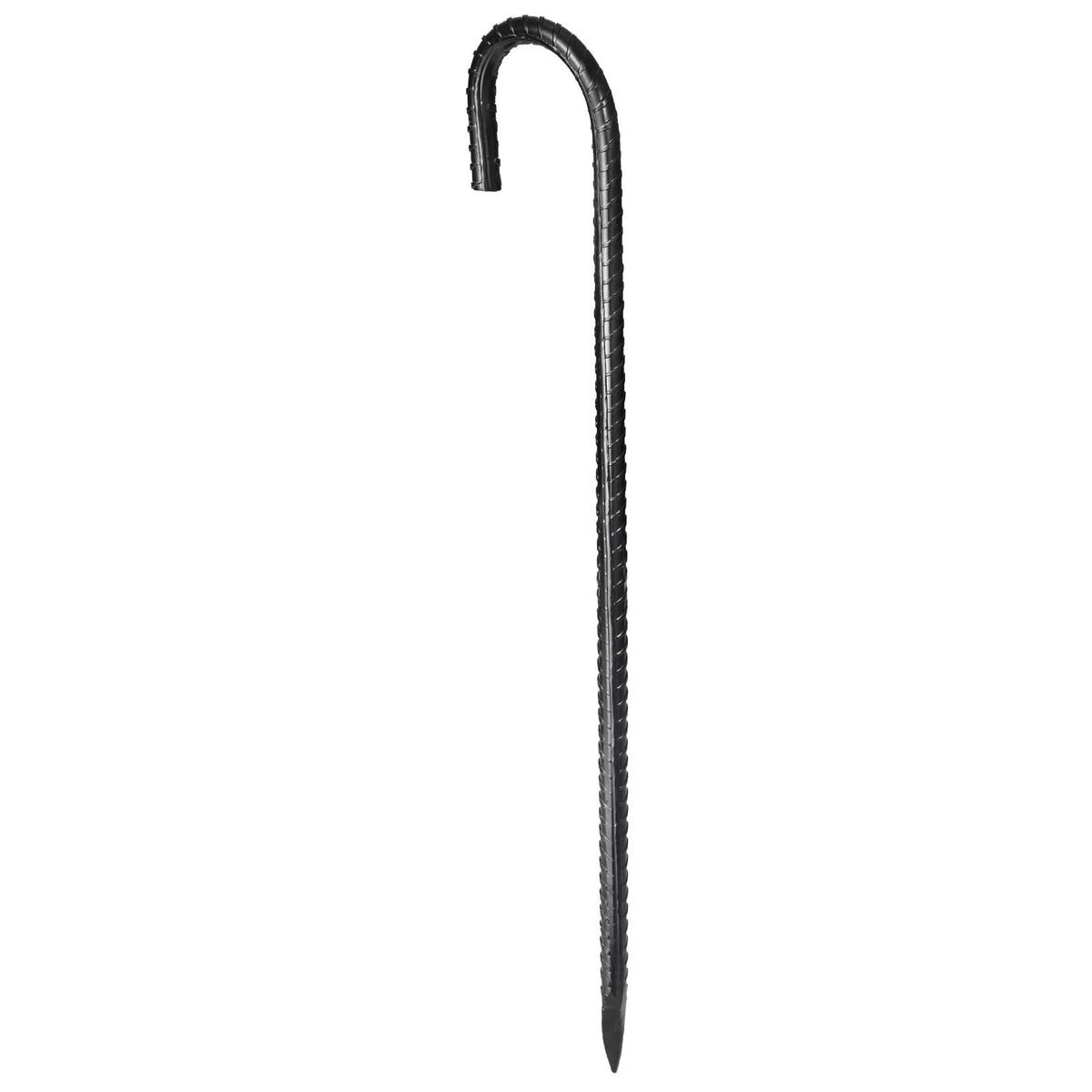 Rebar Stakes, 16-Inch, Heavy-Duty 0.4 in Diameter J Hook, Galvanized Steel Ground Anchors with Chisel Point End & Rust-Resistant Coating, for Gardening Support, Fence, Camping Tents (24-Pack)