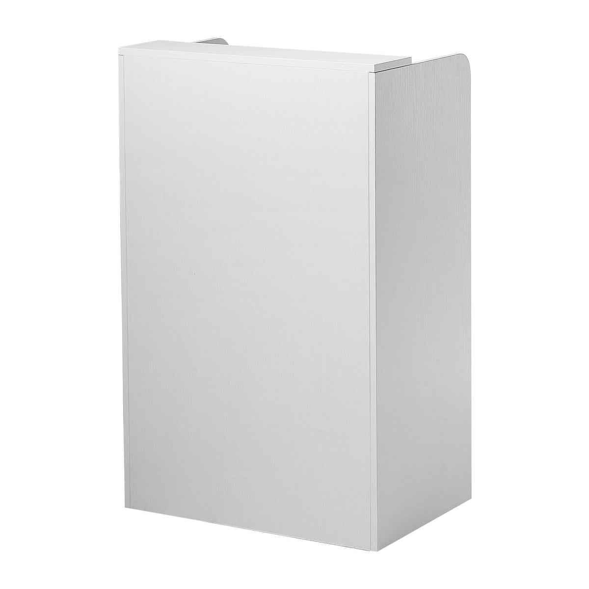 Reception Desk, 23.6 inch Rectangular Front Counter Table, Modern Office Reception Desk with Drawer, Small Minimalist Retail Counter Table for Checkout, Lobby, Beauty Salon and Office, White