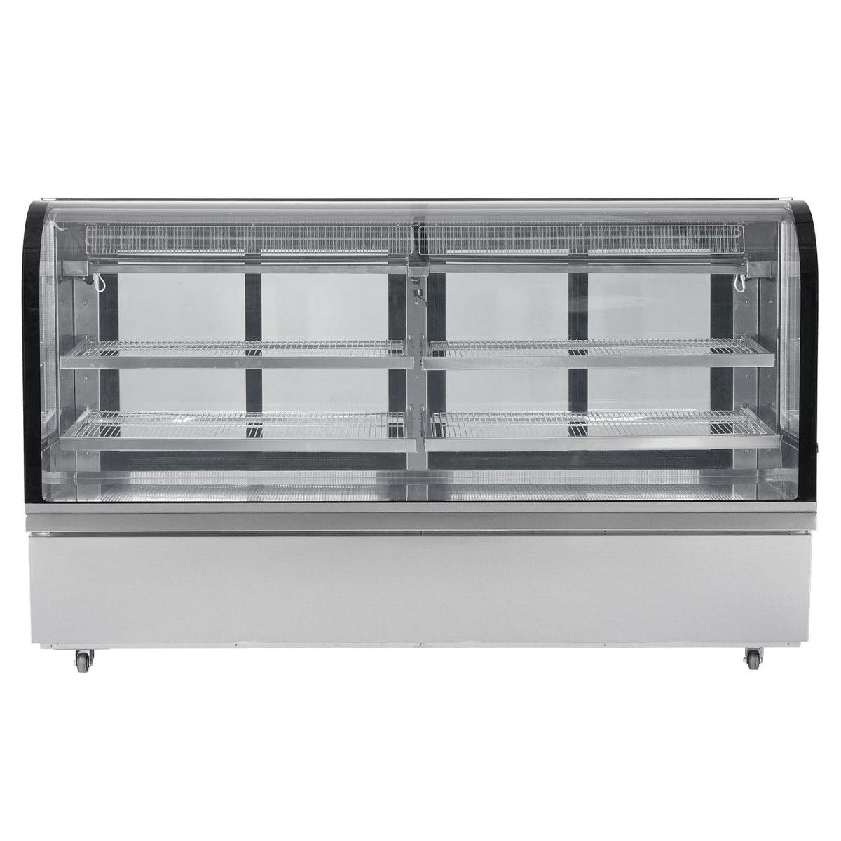 Refrigerated Display Case, 32 Cu.Ft./901L Large Pastry Display Case, 4-Tier Commercial Display Refrigerator with LED Lighting, Downdraft Cooling, Movable with Casters, for Bakery