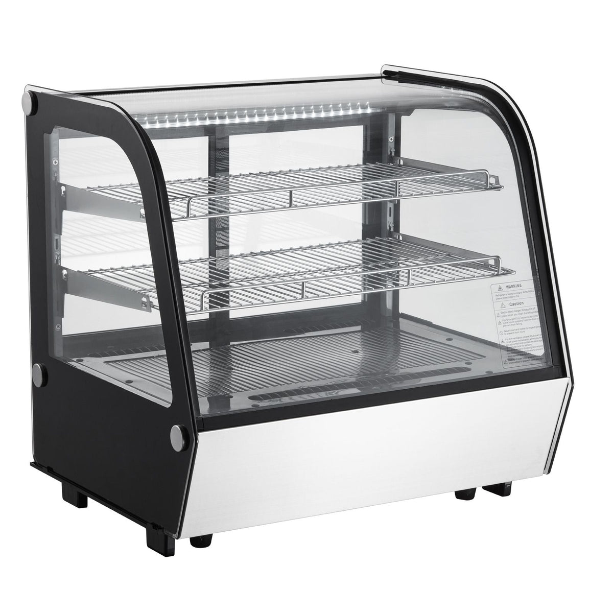 Refrigerated Display Case, 4.2 Cu.Ft./115L Countertop Pastry Display Case, 2-Tier Commercial Display Refrigerator with LED Lighting, TURBO Cooling, Frost-Free Air-Cooling, for Bakery