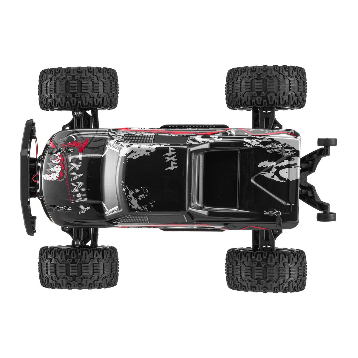 Remote Control Car, 1:10 Scale RC Car for Kids, All Terrain 4WD Off-Road Monster Truck with 45° Wheelie & 2 Batteries, 38 km/h High Speed Hobby Racing Car - Ideal Gift for 8+ Years Kids, IPX4