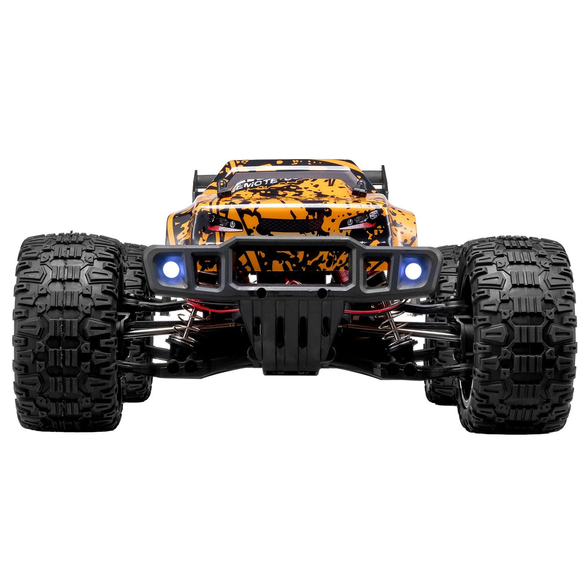 Remote Control Car, 1:10 Scale RC Car for Kids, All Terrain 4WD Off-Road Truck with 45° Wheelie & Adjustable Speed, 50 km/h High-Speed Hobby RC Racing Car Toy, Ideal Gift for 8+ Year Kids, IPX4