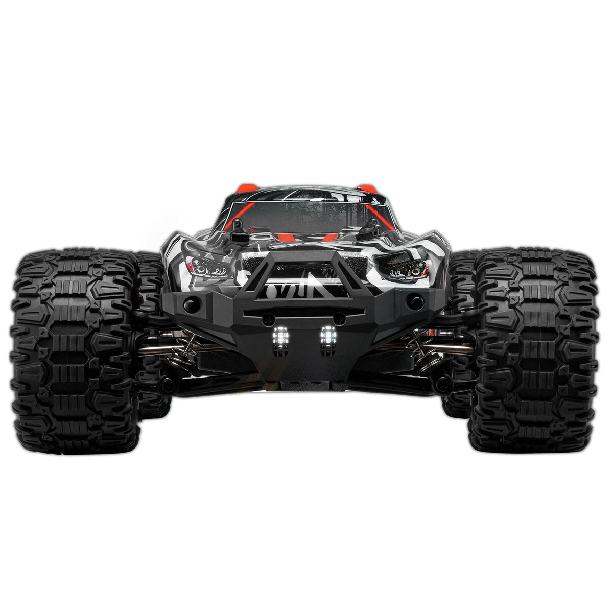 Remote Control Car, 1:14 Scale RC Car for Kids, All Terrain 4WD Off-Road Monster Truck with 45° Wheelie & 2 Batteries, 38 km/h High Speed Hobby Racing Car - Ideal Gift for 8+ Years Kids