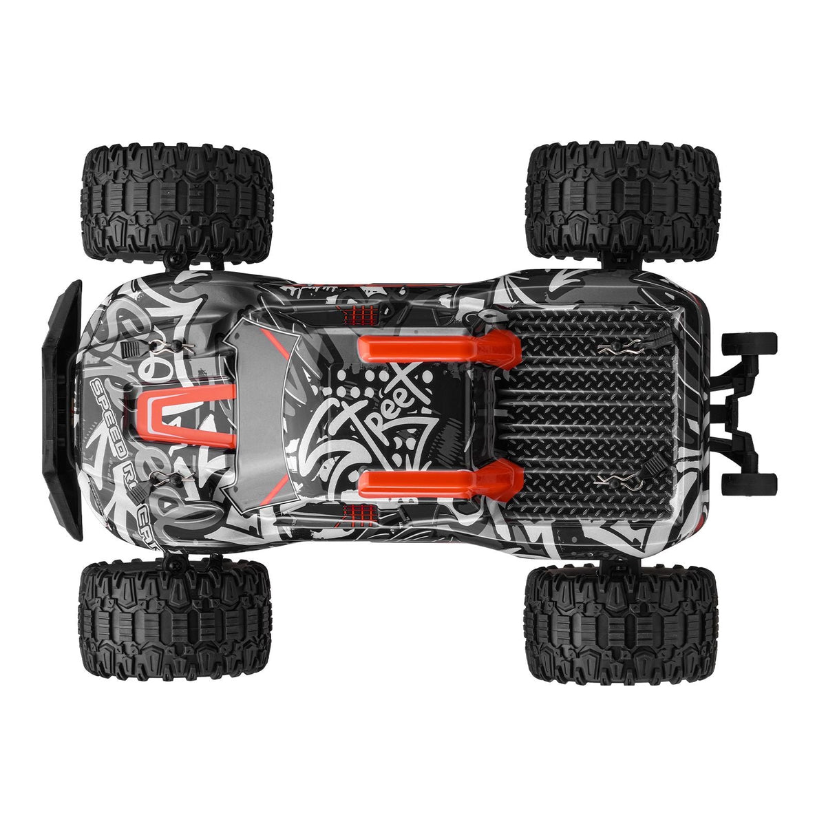 Remote Control Car, 1:14 Scale RC Car for Kids, All Terrain 4WD Off-Road Monster Truck with 45° Wheelie & 2 Batteries, 38 km/h High Speed Hobby Racing Car - Ideal Gift for 8+ Years Kids