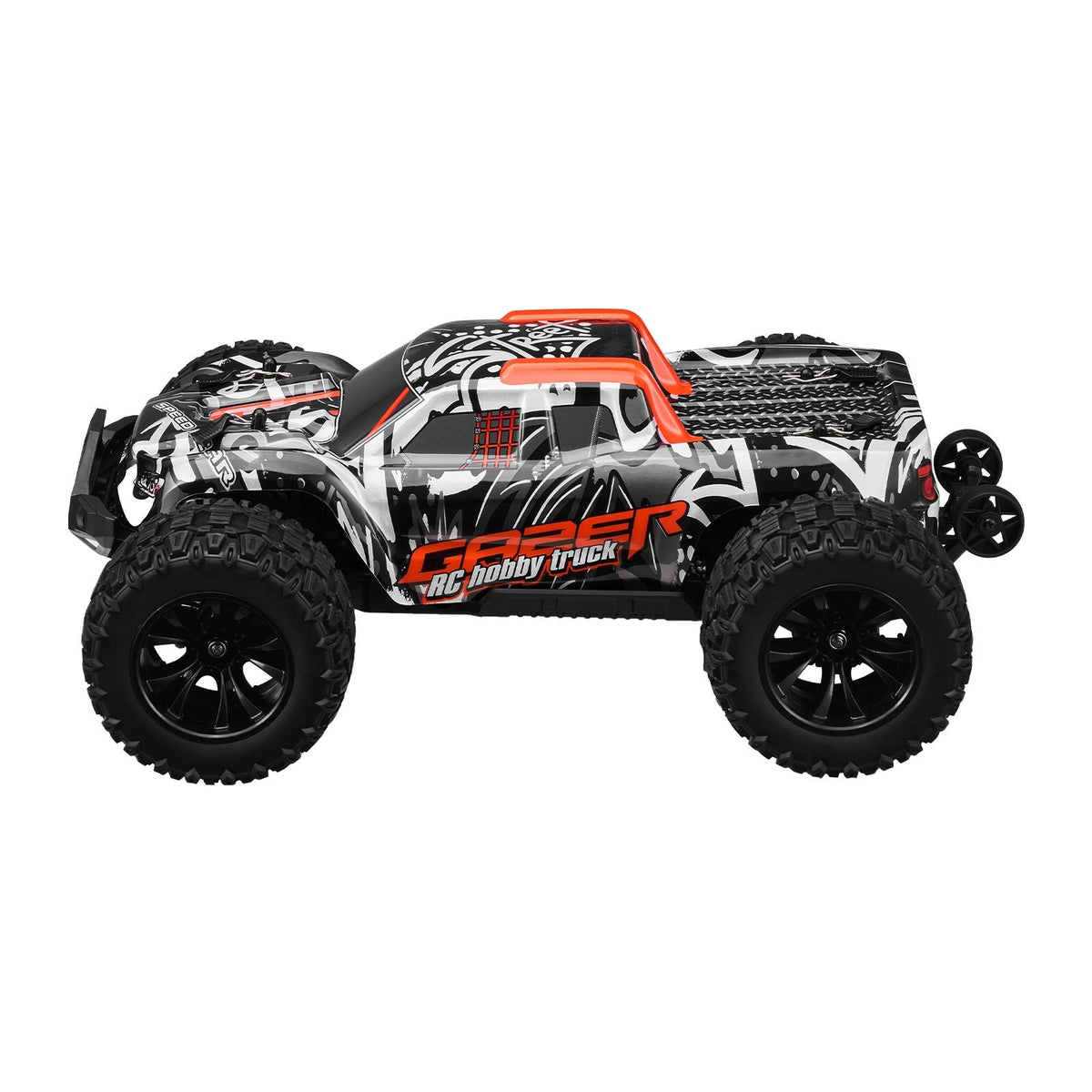 Remote Control Car, 1:14 Scale RC Car for Kids, All Terrain 4WD Off-Road Monster Truck with 45° Wheelie & 2 Batteries, 38 km/h High Speed Hobby Racing Car - Ideal Gift for 8+ Years Kids
