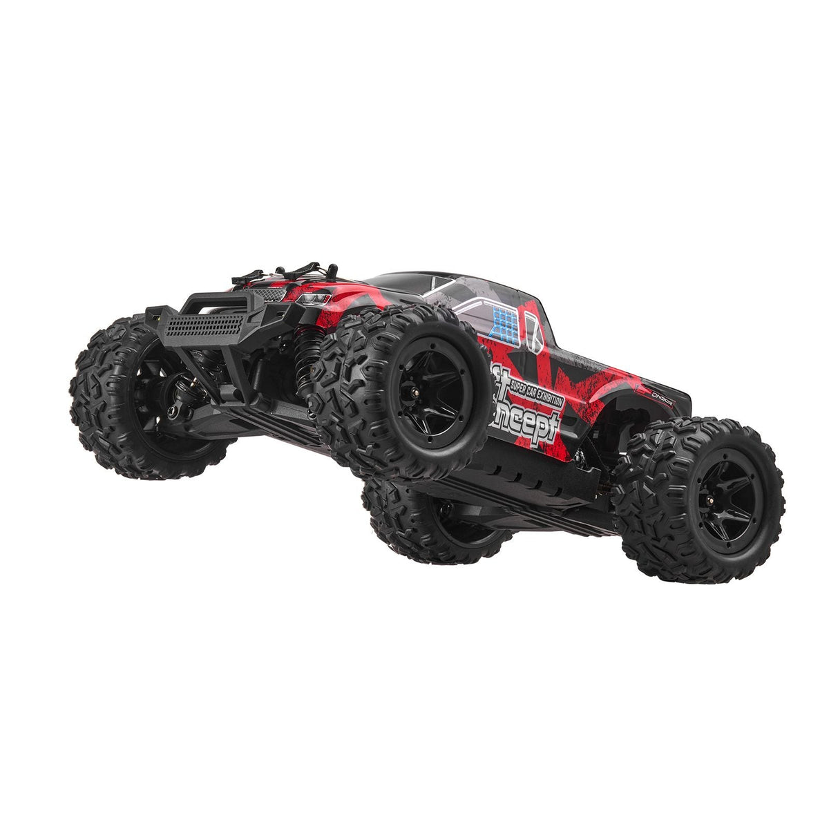 Remote Control Car, 1:18 Scale RC Car for Kids, All Terrain 4WD Off-Road Monster Truck with 45° Wheelie & 2 Batteries, 36 km/h High Speed Hobby Racing Car, Ideal Gift for 8+ Years Kids, IPX4