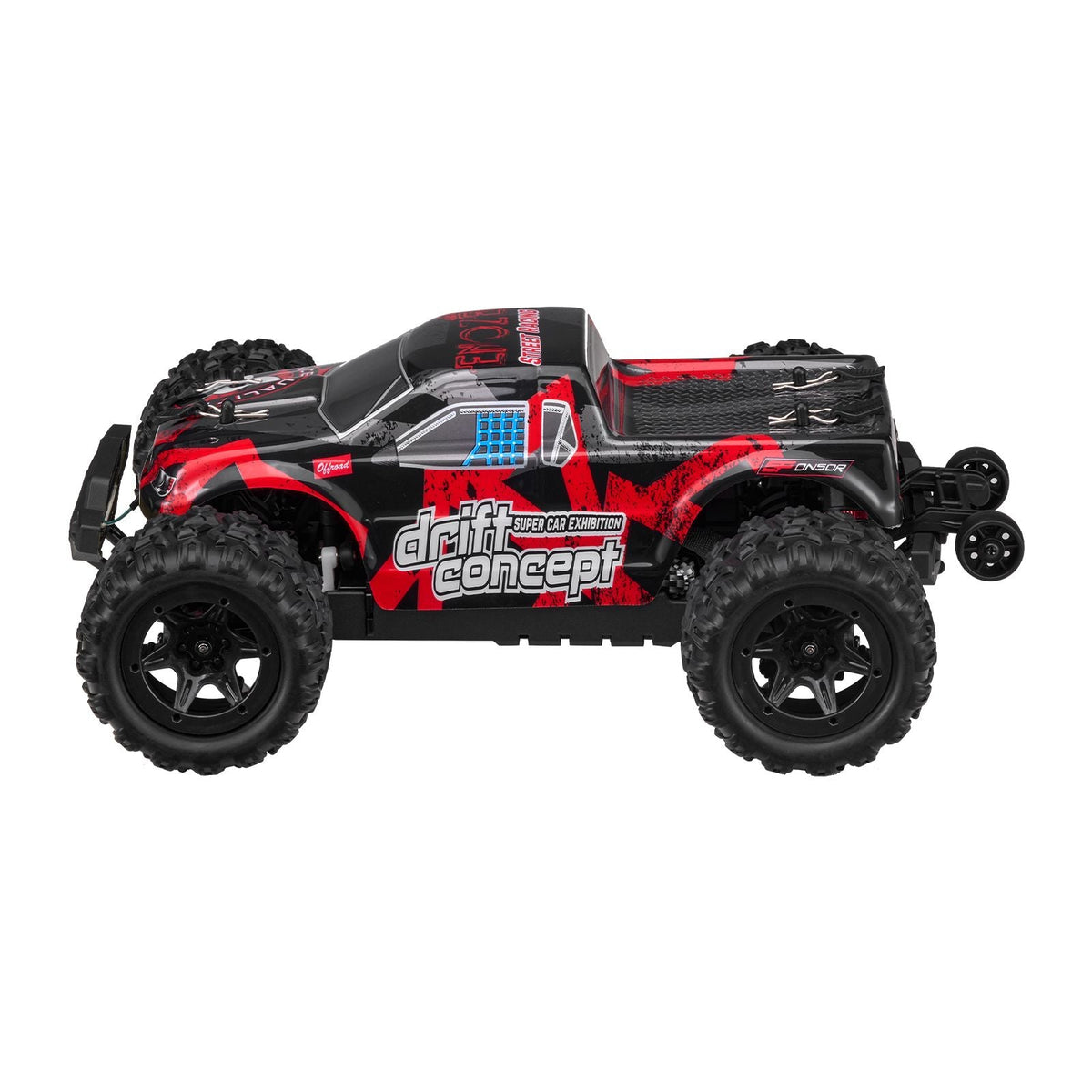 Remote Control Car, 1:18 Scale RC Car for Kids, All Terrain 4WD Off-Road Monster Truck with 45° Wheelie & 2 Batteries, 36 km/h High Speed Hobby Racing Car, Ideal Gift for 8+ Years Kids, IPX4