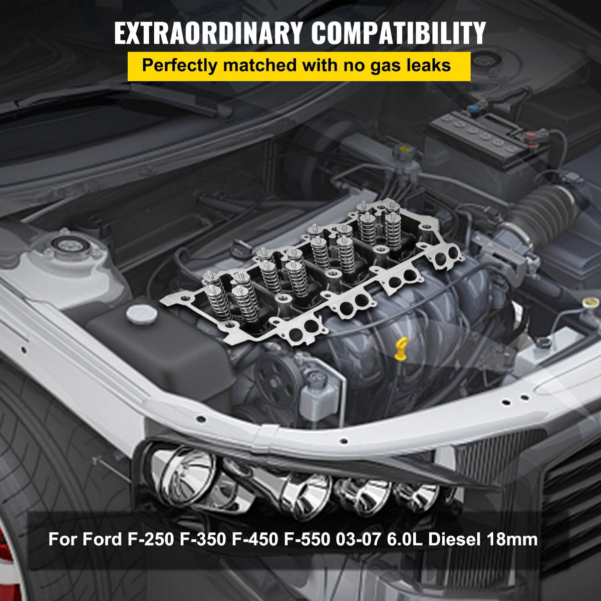 Replacement for 6.0L Cylinder Head 18MM Power Stroke Bare F-Series Cylinder Head 1843080C3