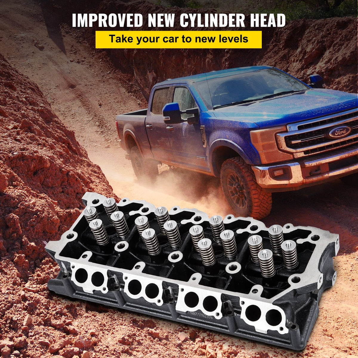 Replacement for 6.0L Cylinder Head 18MM Power Stroke Bare F-Series Cylinder Head 1843080C3