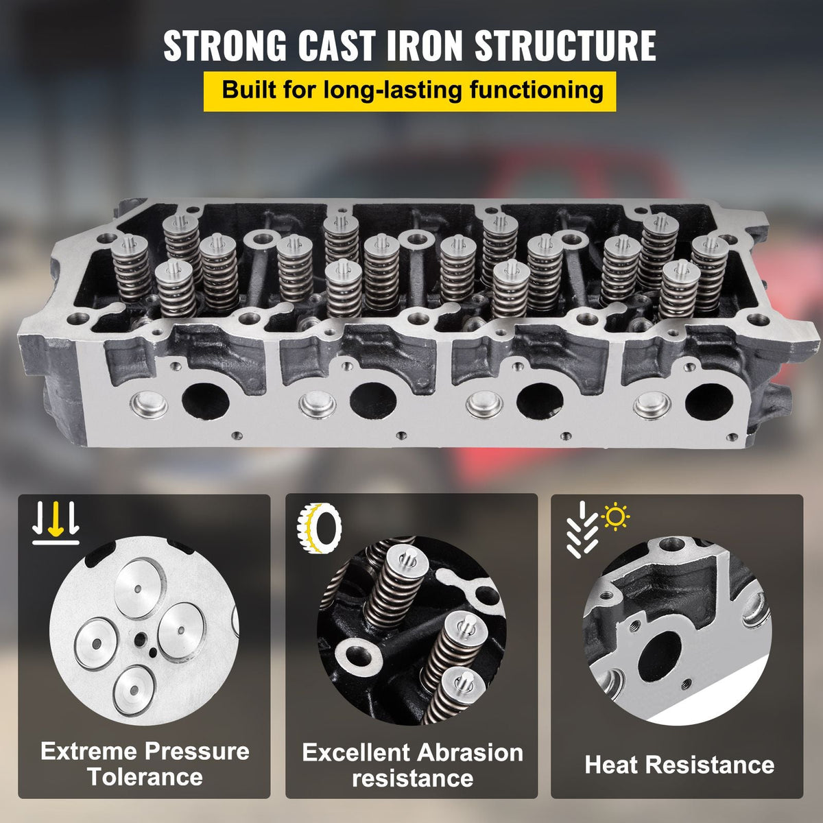 Replacement for 6.0L Cylinder Head 18MM Power Stroke Bare F-Series Cylinder Head 1843080C3