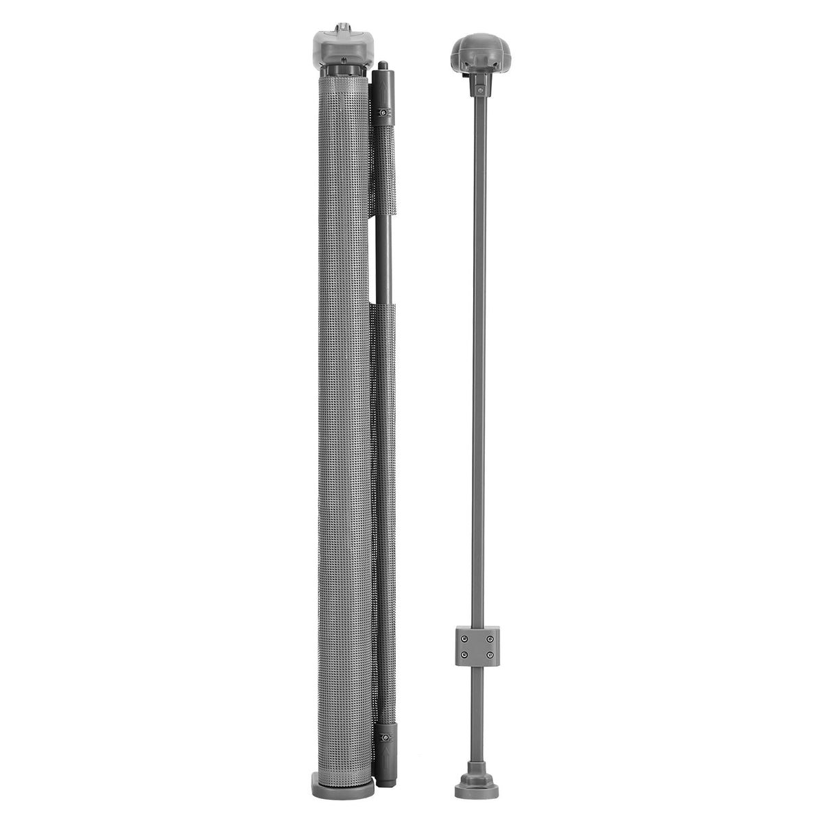 Retractable Baby Gate, 34 inch Tall, Extends up to 71 inch Wide, Retractable Gate for Kids or Pets, Mesh Material, Easy to Install for Indoor Stairs, Doorways, Hallways, Playrooms, Gray