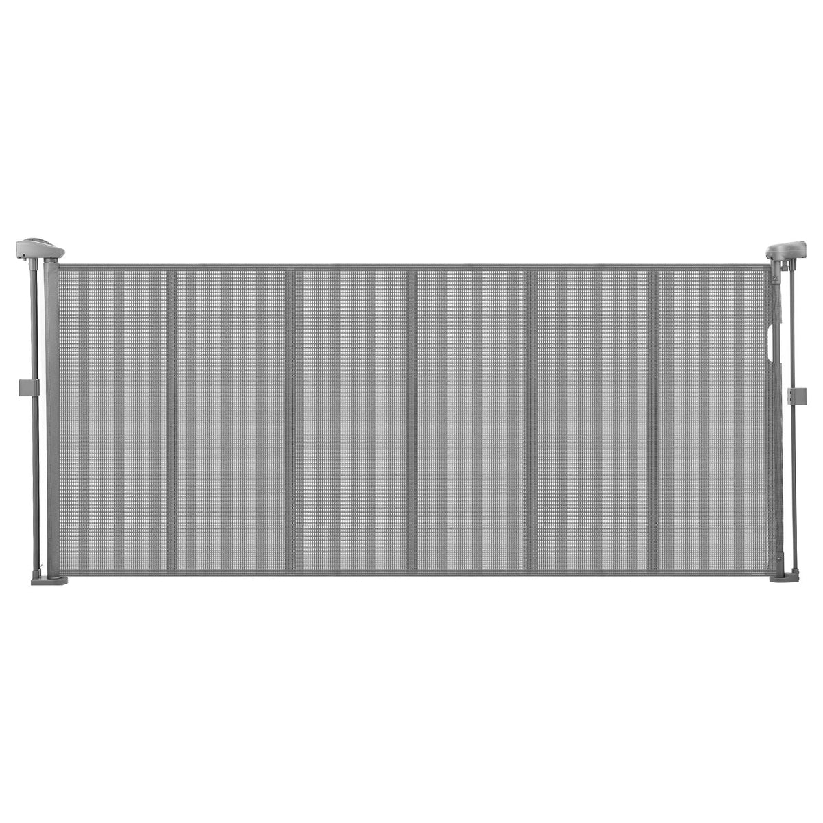 Retractable Baby Gate, 34 inch Tall, Extends up to 71 inch Wide, Retractable Gate for Kids or Pets, Mesh Material, Easy to Install for Indoor Stairs, Doorways, Hallways, Playrooms, Gray