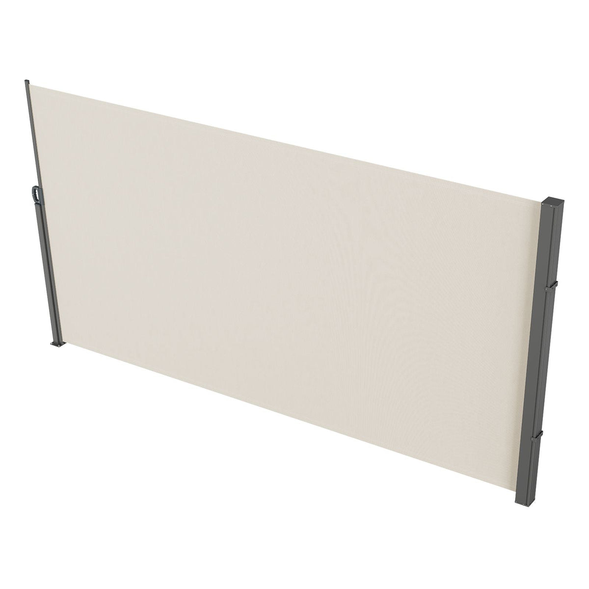 Retractable Side Awning, 71''x 138'' Outdoor Privacy Screen, 180g Polyester Water-proof Retractable Patio Screen, UV 30+ Room Divider Wind Screen for Patio, Backyard, Balcony, Beige