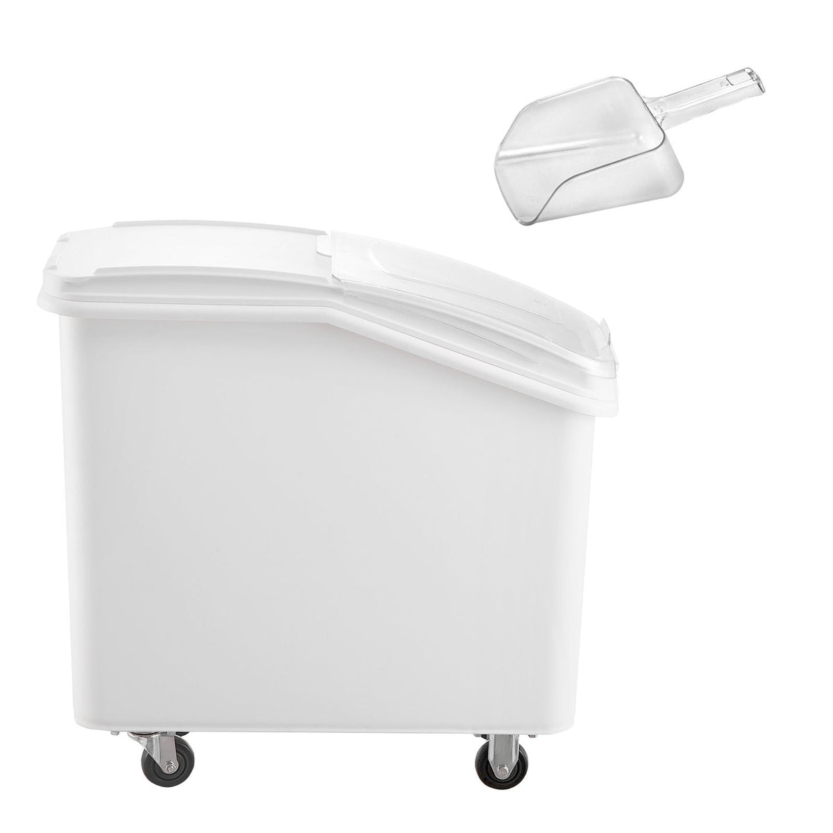 Rice Storage Container, 27Gallon/100L Capacity Large Dog Food Dispenser Bin, Kitchen Ingredient Grain Cereal Flour Bin, Pet food Containers with Wheels, Scoop, and Airtight Lid, 1 Pack