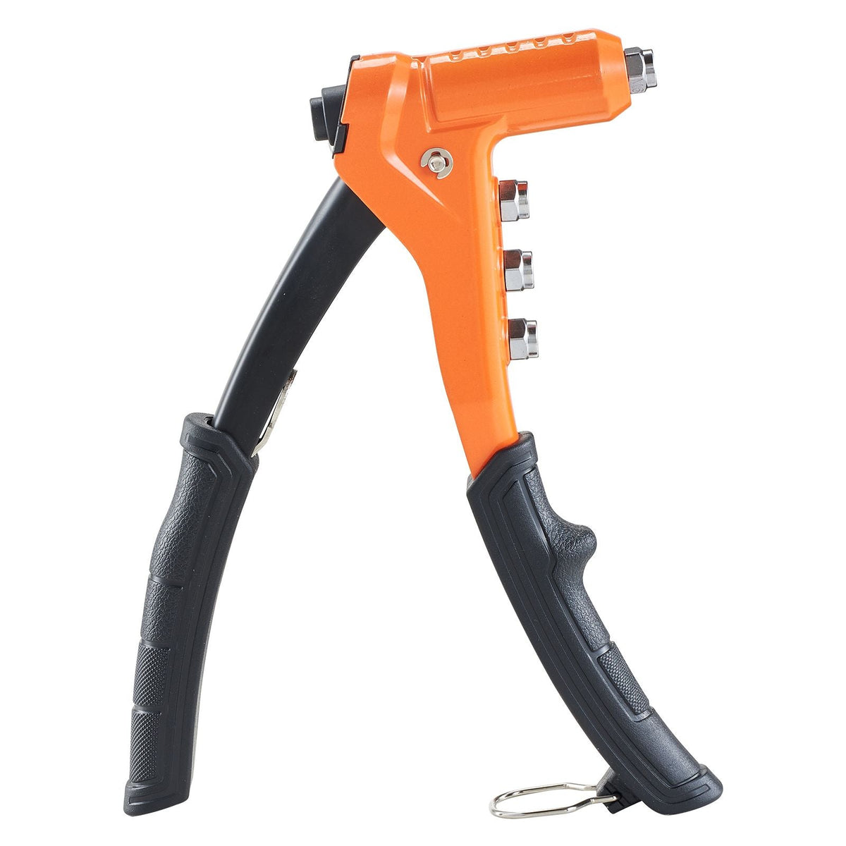 Rivet Nut Tool Kit, 9-Inch One-Handed Rivnut Tool Kit, with 8 Mandrels, a Step Drill Bit and 80 Nuts, Metric and SAE Size M3, M4, M5, M6, 6-32, 8-32, 10-24, 1/4-20 UNC, with a Carrying Case