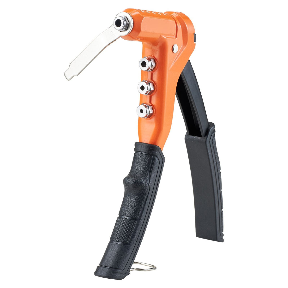Rivet Nut Tool Kit, 9-Inch One-Handed Rivnut Tool Kit, with 8 Mandrels, a Step Drill Bit and 80 Nuts, Metric and SAE Size M3, M4, M5, M6, 6-32, 8-32, 10-24, 1/4-20 UNC, with a Carrying Case