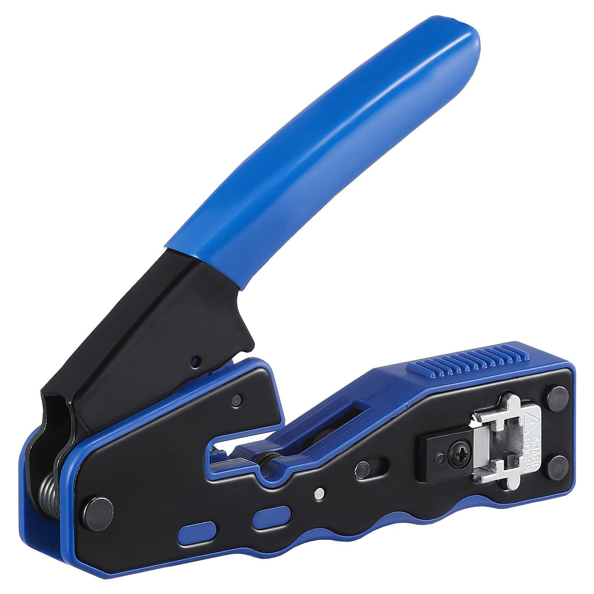 RJ45 Crimp Tool Kit, Cat5e/Cat6/Cat6a Pass Through Ethernet Crimper for 8P8C Modular Plugs with 20pcs Connectors and 20pcs Covers, Wire Stripper and Network Tester