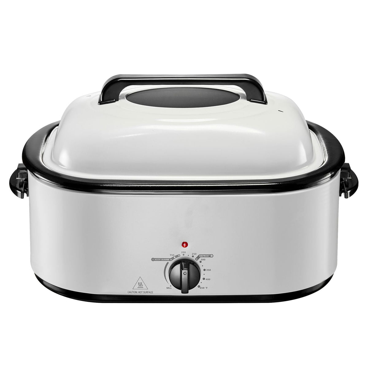 Roaster Oven, 26QT Electric Roasting Pan, 150-450 F Adjustable Temp Fast-Cooking Turkey Roaster with Cool-Touch Handle, Visible Self-Basting Lid, Defrost & Warm Function, Fits 30lb Turkey