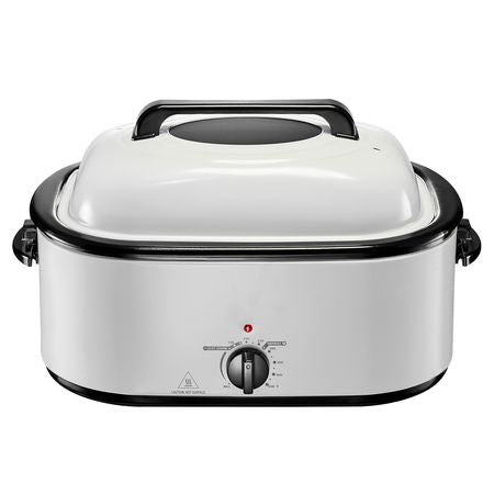 Roaster Oven, 26QT Electric Roasting Pan, 150-450 F Adjustable Temp Fast-Cooking Turkey Roaster with Cool-Touch Handle, Visible Self-Basting Lid, Defrost & Warm Function, Fits 30lb Turkey