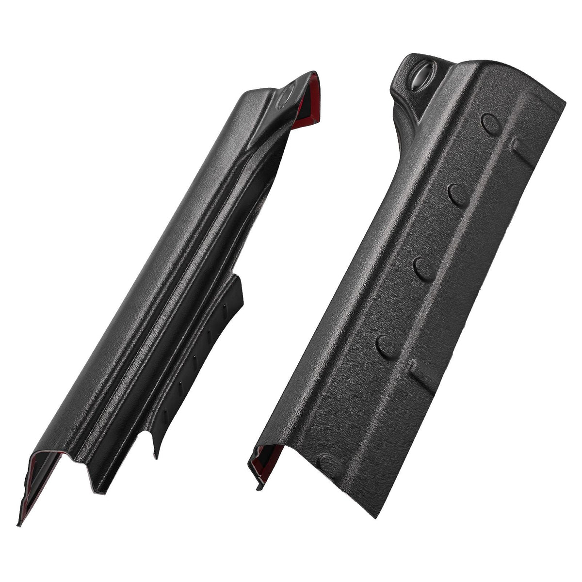 Rocker Panel Guard, 4-Piece Set Compatible with 2014-2018 Chevrolet Silverado 1500 Extended Cab, Replacement for 14068 Trail Armor Side Skirts Extension Body Kit, Driver Side, 3M Adhesive, Black