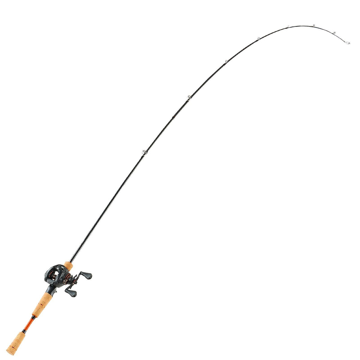 Rod and Fishing Reel Combo, IM7 Carbon Fiber Baitcasting Rod and Reel Combo, Bass Fishing Pole with 6+1 BB System, 7.0:1 Gear Ratio, Cork Handle, Stainless Steel Guides with Ceramic Rings