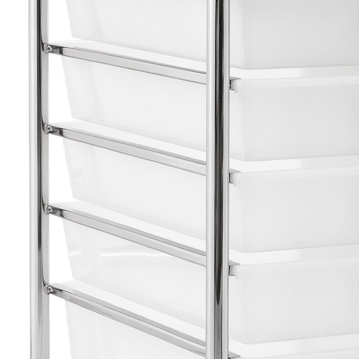 Rolling Cart with Drawers, Double Row 12 Drawer Storage Organizer, Mobile Utility Cart with Chrome Steel Frame, Universal Casters & 2 Brakes, for Office, Classroom, Craft Room, Studio, Garage