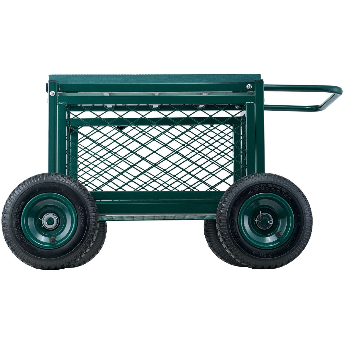 Rolling Garden Cart with Seat, Metal Rolling Garden Work Seat with Wheels, Supports up to 400 LBS, Heavy Duty Gardening Cart Scooter, Outdoor Wagon & Stool on Wheels for Lawn, Patio, Backyard