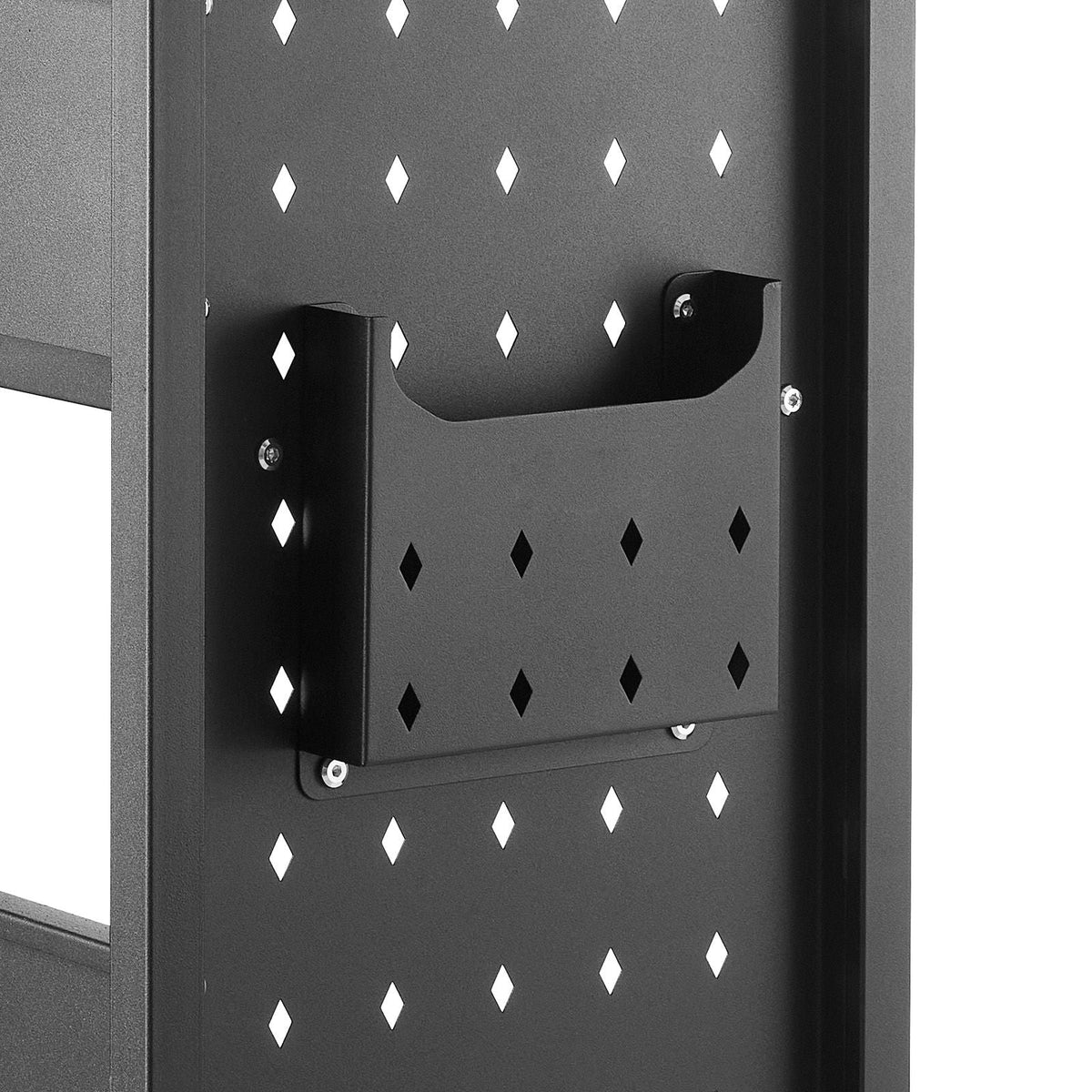 Rolling Library Book Cart, 330 lbs Capacity, 30.3 x 15 x 48.0-Inch Library Cart, Single Sided V-Shaped Shelves with 3-Inch Lockable Wheels, Book Truck for Home Shelves Office and School, Black