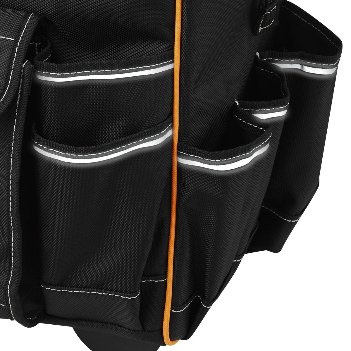 Rolling Tool Bag, 110 lbs Load Capacity, 25 Pockets Heavy Duty Roller Tool Bag on Wheels, Adjustable Telescoping Handle & Stable Base, Toolbag Organizers with Wheels for Construction, Mechanic