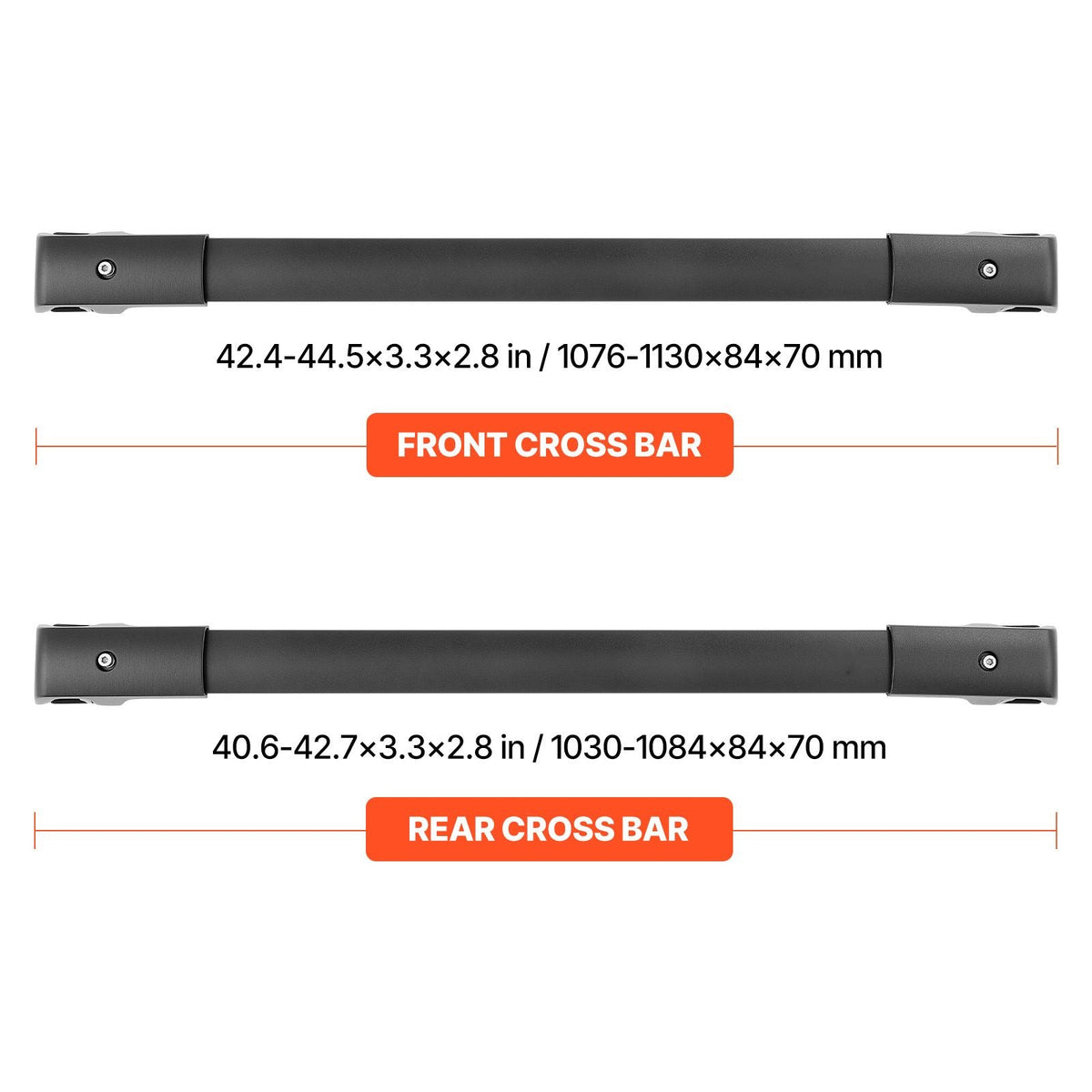 Roof Rack Cross Bars, 200 LBS Load Capacity, Compatible with Subaru Crosstrek 2018-2024, Heavy Duty Aluminum Crossbar Racks, Roof Rail Rooftop Cargo Bar for Kayak, Bike, Luggage, Snowboard