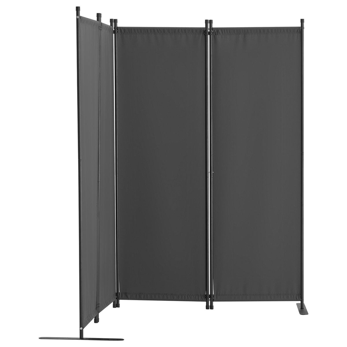 Room Divider, 4 Panel Room Dividers and Folding Privacy Screens, Fabric Partition Room Dividers for Office, Bedroom, Dining Room, Study, Freestanding, Light Gray