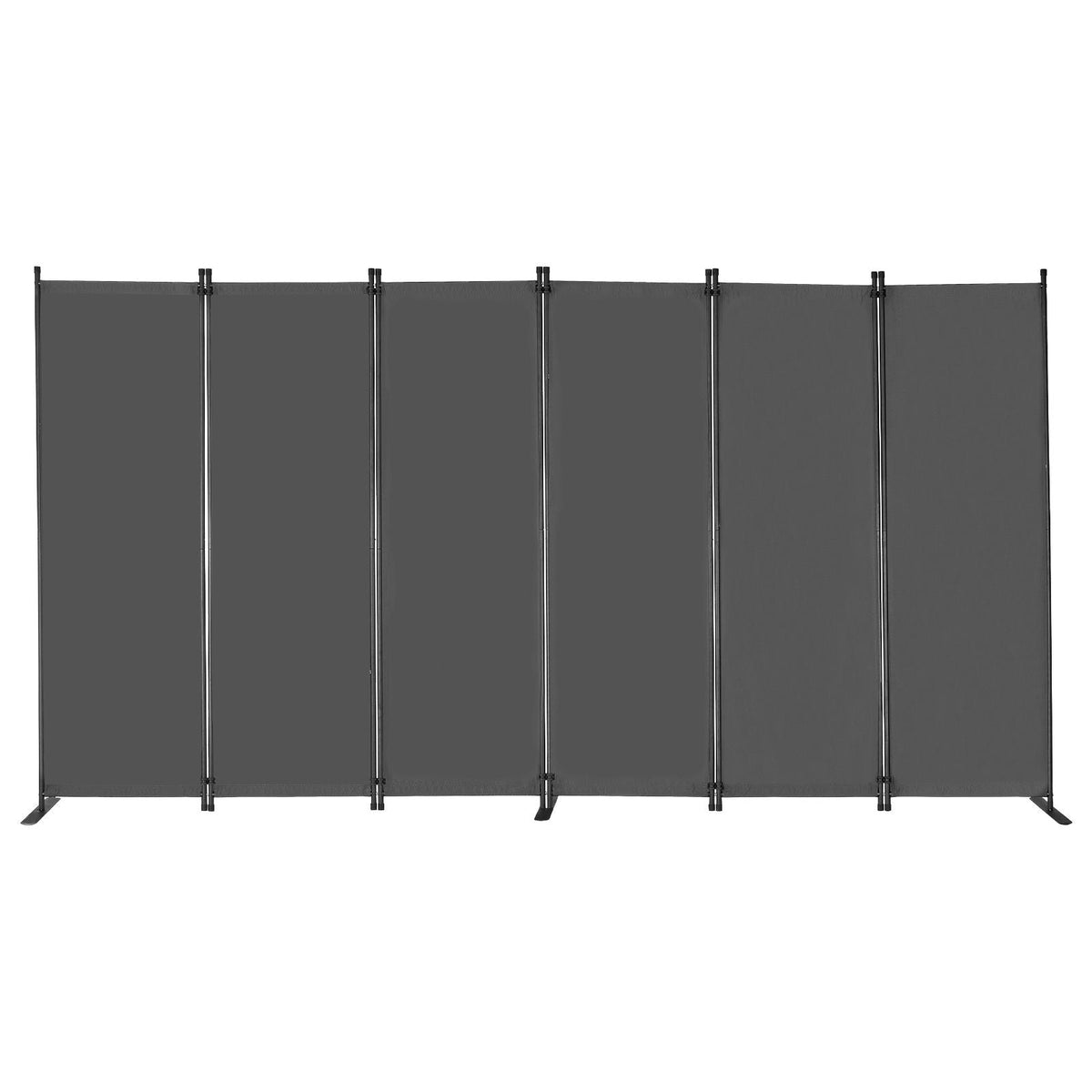 Room Divider, 6 Panel Room Divider, Folding Privacy Screen and Portable Partition Divider for Room Separation, Freestanding Room Partitions for Office, Bedroom, Study, Grey