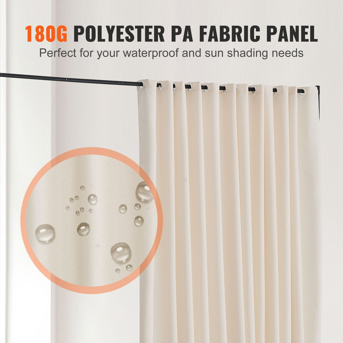 Room Divider, Portable Panel Room Divider with Wheels Curtain Divider Stand, Freestanding Room Divider Privacy Screen for Office, Bedroom, Dining Room, Study, Beige