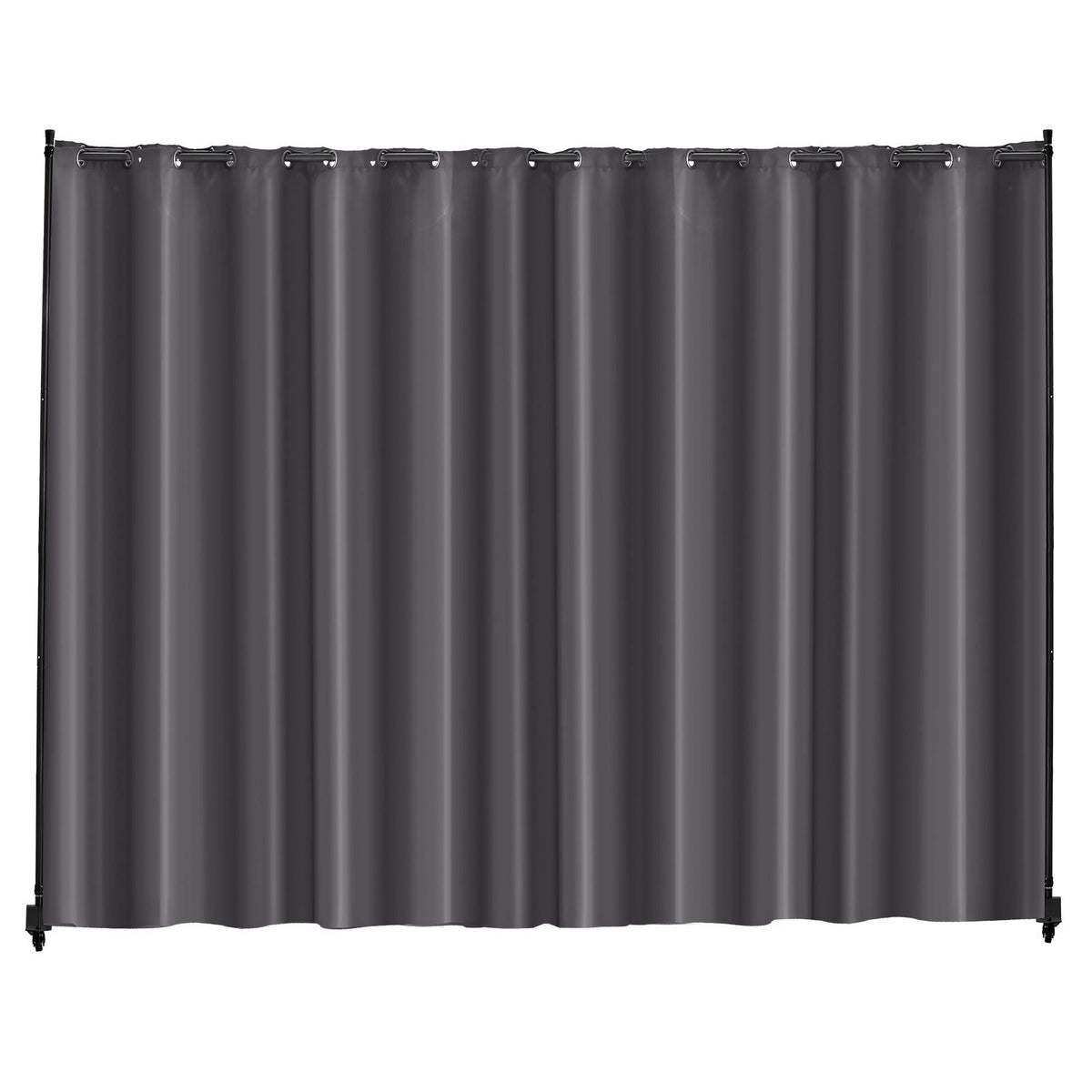 Room Divider, Portable Panel Room Divider with Wheels Curtain Divider Stand, Freestanding Room Divider Privacy Screen for Office, Bedroom, Dining Room, Study, Gray