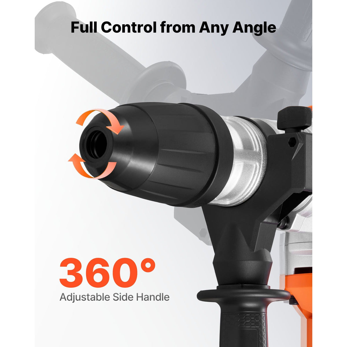 Rotary Hammer Drill, 1-9/16 in SDS-Max Cordless, Heavy Duty 20V Battery Powered Rotary Hammer, Including 2 Batteries, Charger, Drill Bit, Pointed Chisel, Carrying Case, for Concrete, Masonry