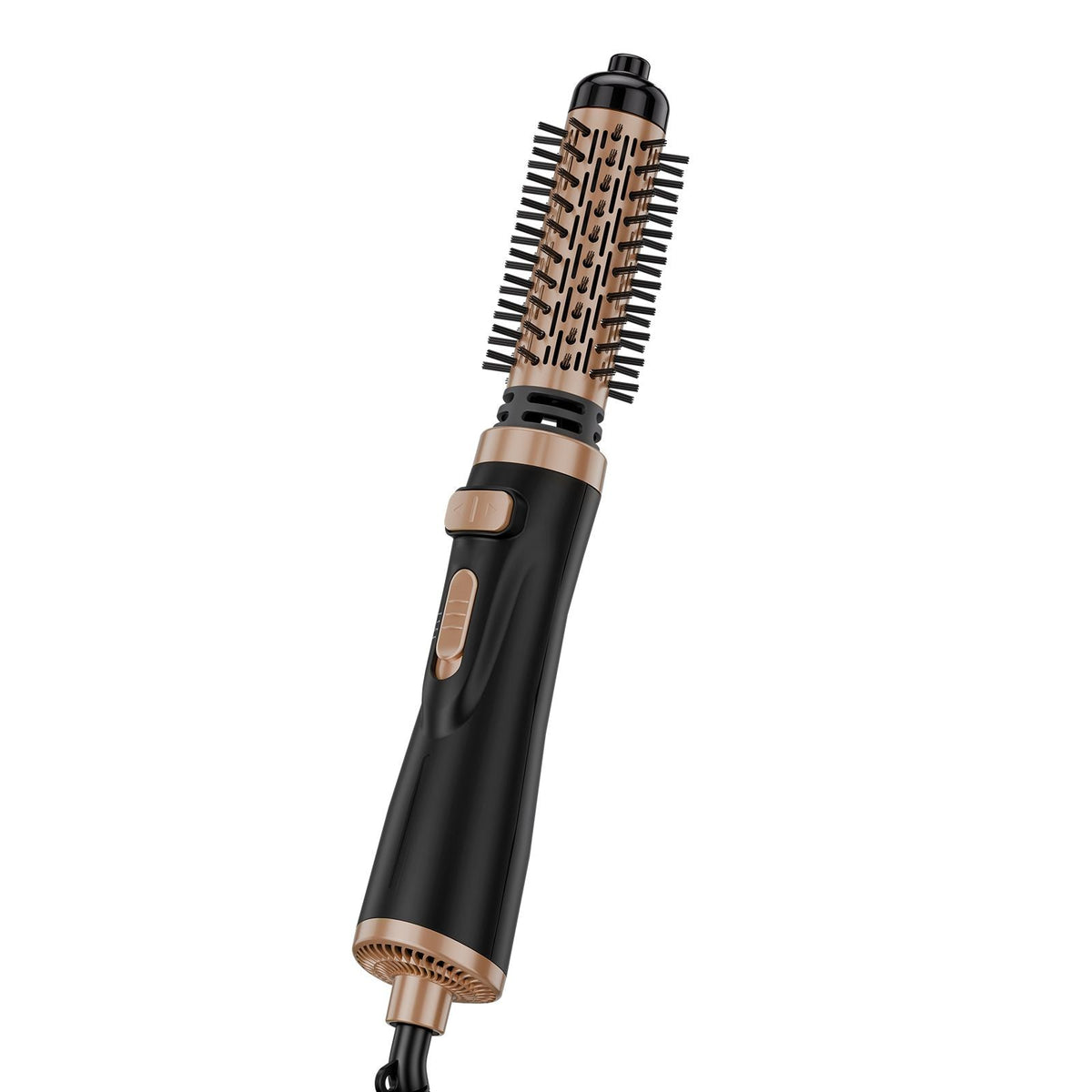 Rotating Hair Dryer Brush, Ionic Hot Air Styling Brush with 1.5" and 2" Ceramic Coated Head, 4 in 1 Hair Dryer Styler and Volumizer, 3-Temp Blow Dryer Brush for Fast Drying Straightening Curling