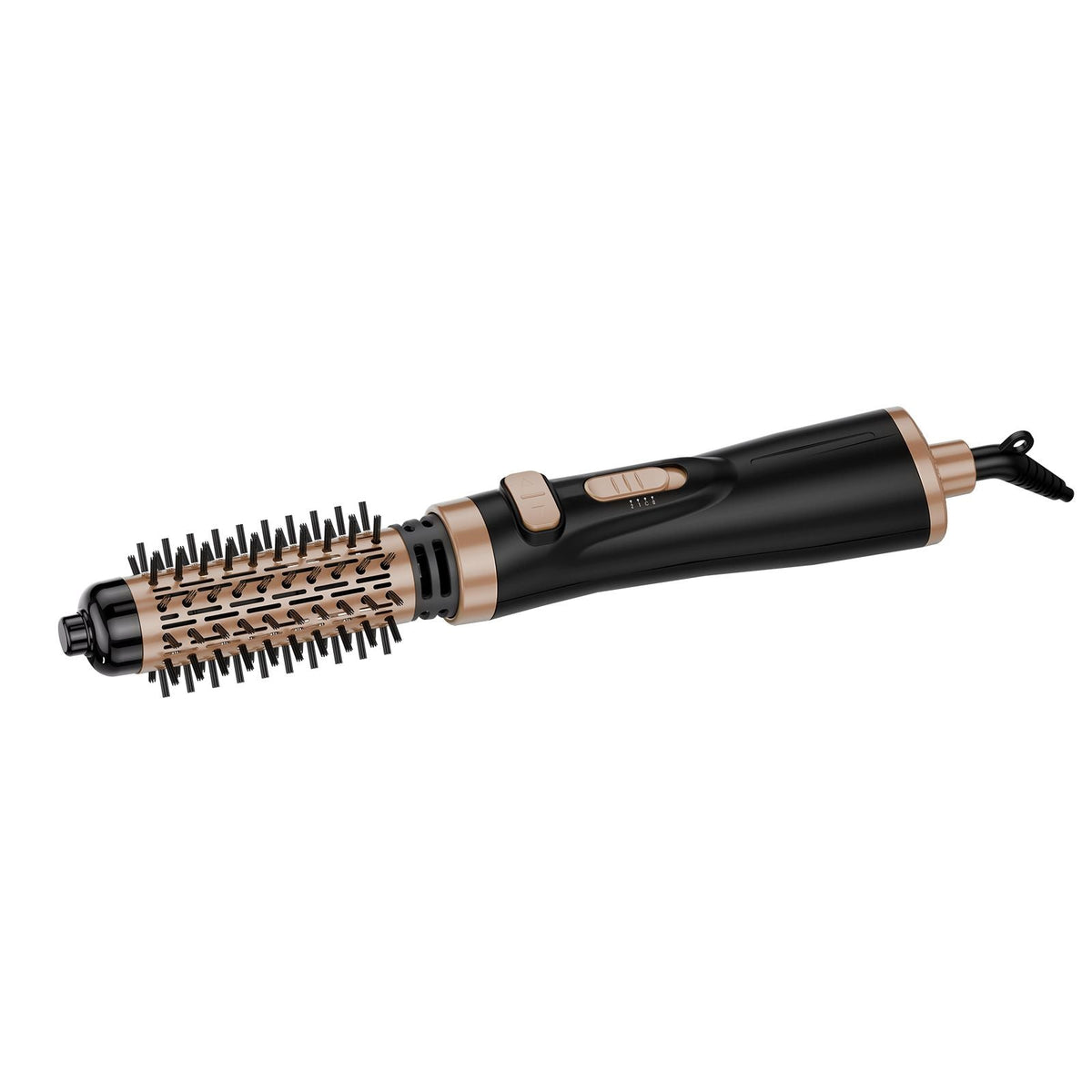 Rotating Hair Dryer Brush, Ionic Hot Air Styling Brush with 1.5" and 2" Ceramic Coated Head, 4 in 1 Hair Dryer Styler and Volumizer, 3-Temp Blow Dryer Brush for Fast Drying Straightening Curling
