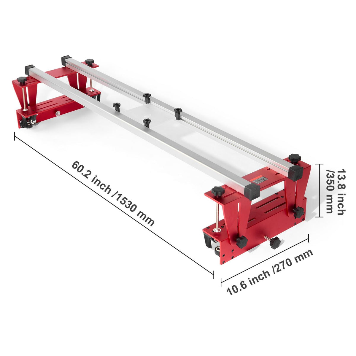 Router Sled, 60 inches, Portable and Adjustable Slab Flattening Jig DIY Woodworking Router Sled for Flattening Slabs Wood Flattening Home DIY