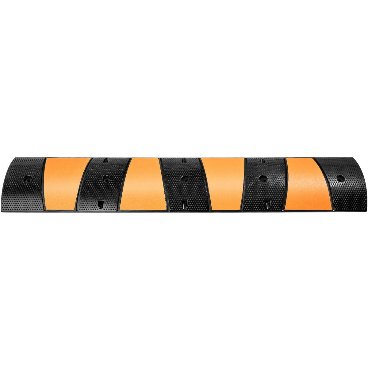 Rubber Speed Control Hump, Dual Channel, 2 Units, 72.8" Length, Supports Up to 22000 LBS, Dimensions 72.8 x 12.2 x 2.2, Suitable for Asphalt, Concrete, and Gravel Surfaces - 6 Feet