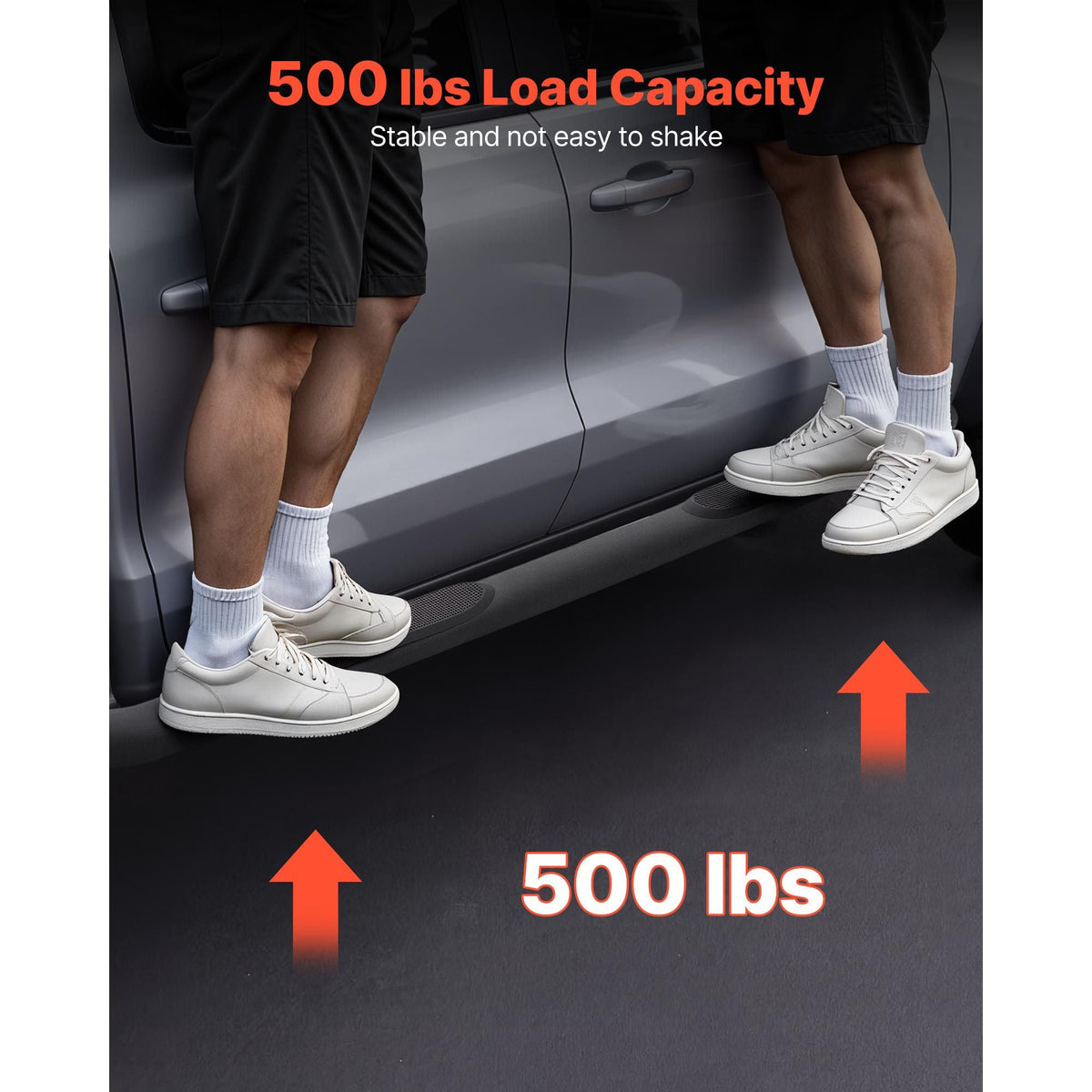 Running Boards, 3 Inches Side Steps Compatible with 2015-2025 Chevy Colorado/GMC Canyon Crew Cab, Black Carbon Steel Nerf Bars, 550 lbs Load Capacity, Non-Slip Surface with Rustproof Coating